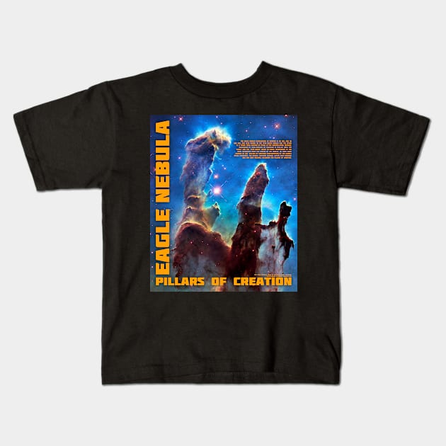 Eagle Nebula Poster Kids T-Shirt by headrubble